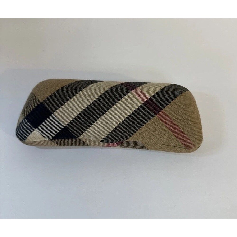 Burberry Nova Check Hard Glasses Case Clamshell Plaid Sunglasses Italy